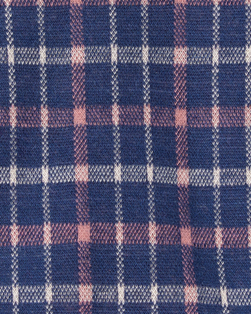 Toddler Girl Plaid Print Knit Skort - Navy/Blue, image 3 of 4 slides