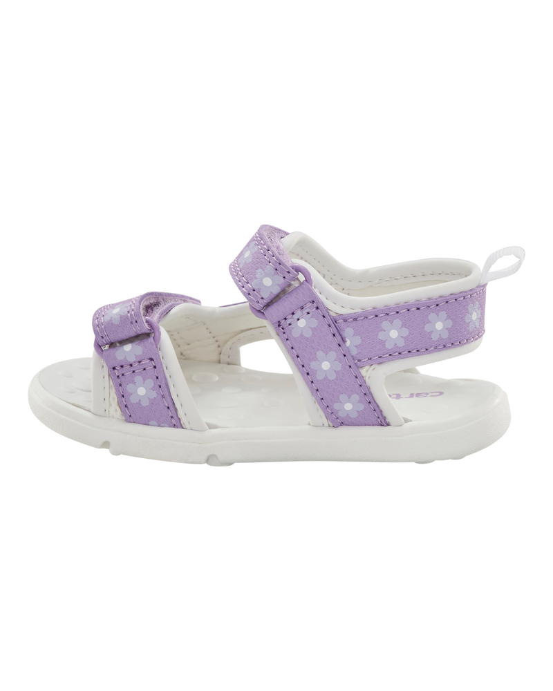 Baby Every Step® First Walker Floral Sandals - Purple/White, image 6 of 7 slides