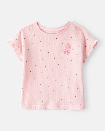 Toddler Girl Polka Dot Short-Sleeve Top - Pink, 