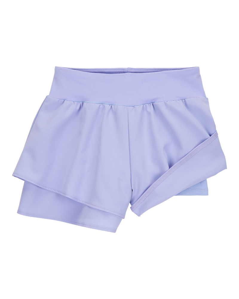 Kid Flowy Layered Flip Short - Purple, image 3 of 6 slides
