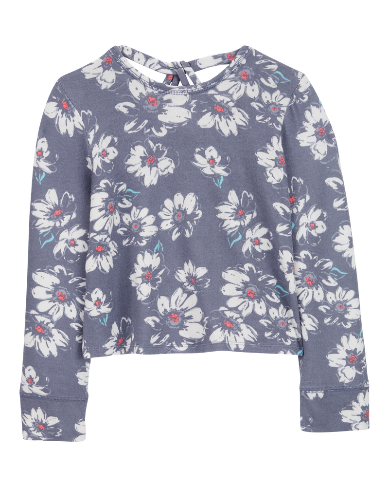 Kid 2-Piece Floral Knit Top & Leggings Set, image 2 of 7 slides