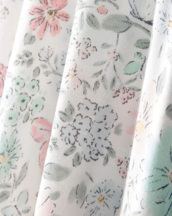 Baby Girl 2-Pack Butterfly Garden PurelySoft Caps - Pink/Ivory, 