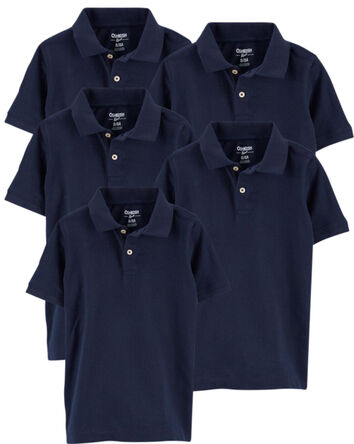 Kid 5-Pack Uniform Pique Polo, 