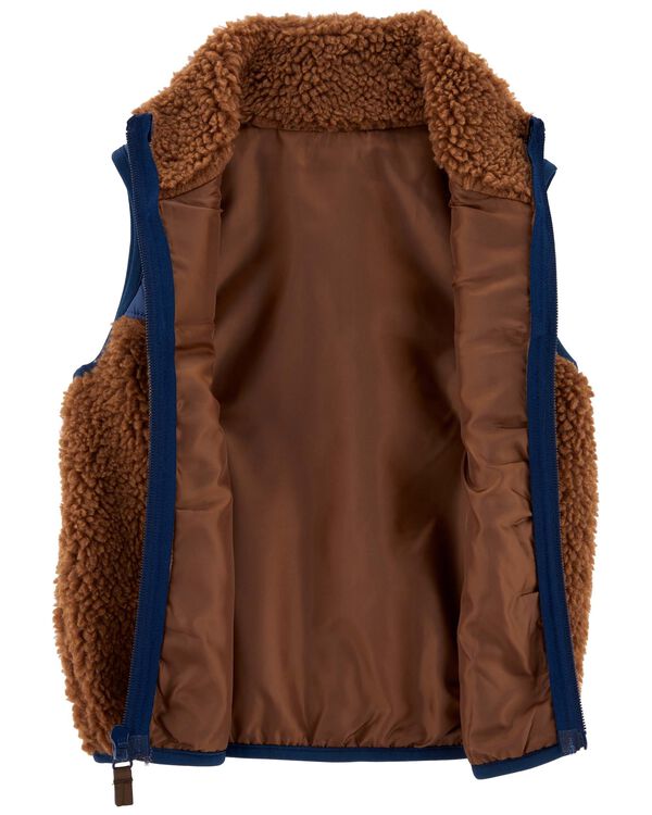 Multi Toddler ZipUp Sherpa Vest