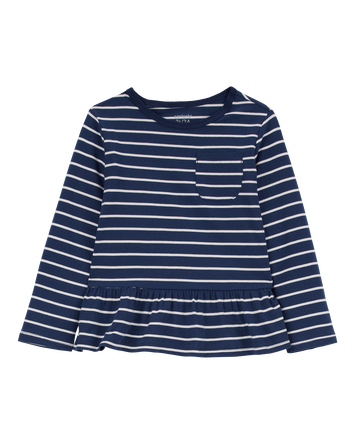 Toddler Striped Peplum Top, 