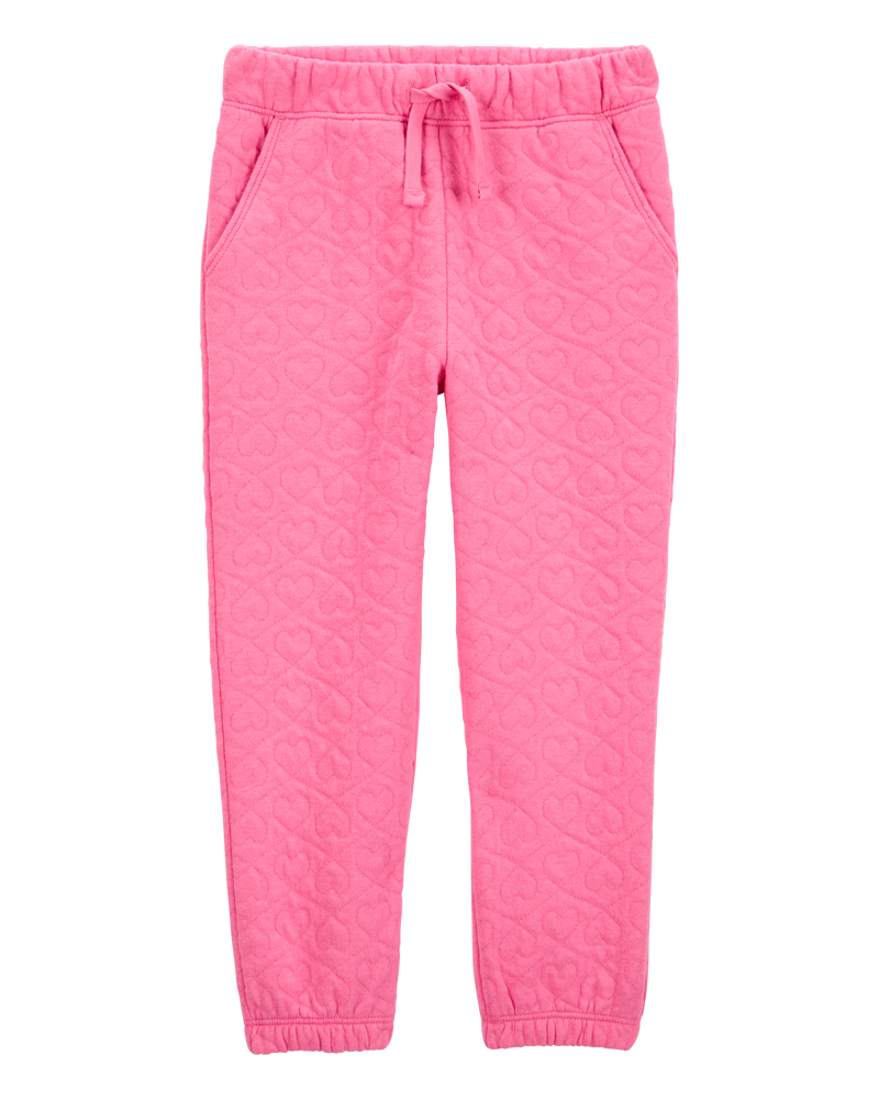 Baby Heart Pattern Knit Pants - Pink, image 1 of 4 slides