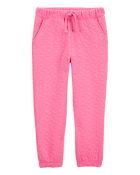 Baby Heart Pattern Knit Pants - Pink, image 1 of 4 slides