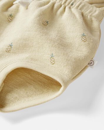 Baby Organic Cotton Pineapple-Print Romper, 