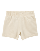 Baby Pull-On French Terry Shorts - Ivory, image 2 of 4 slides