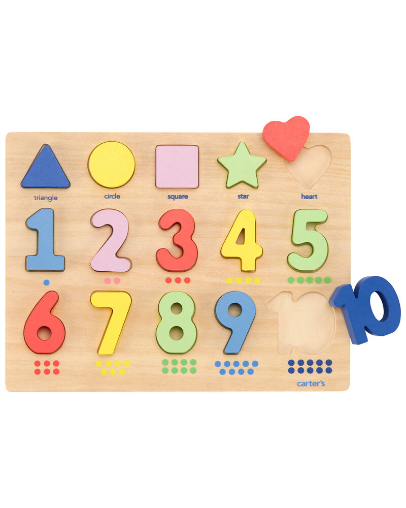 Toddler Wooden Numbers & Shapes Activity Set, image 1 of 1 slides