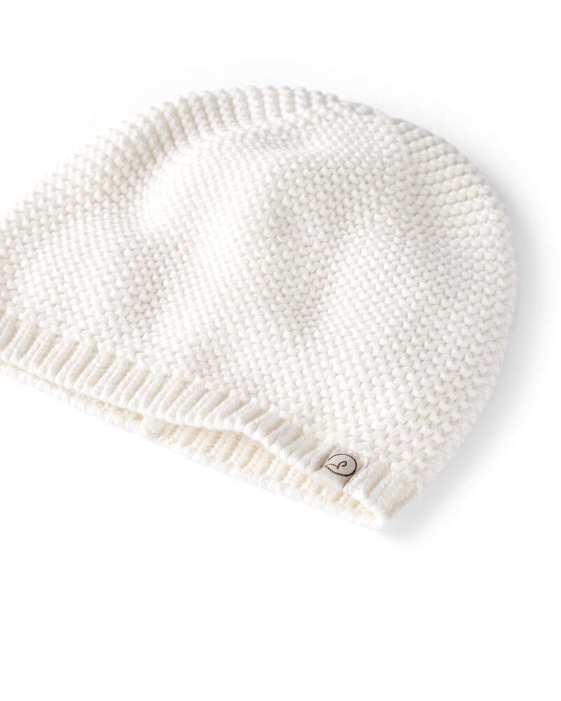 Baby Organic Cotton Sweater Knit Cap, image 2 of 4 slides