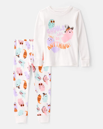 Toddler 2-Piece "Ghouls Can Be Anything" Halloween 100% Snug Fit Cotton Pajamas, 