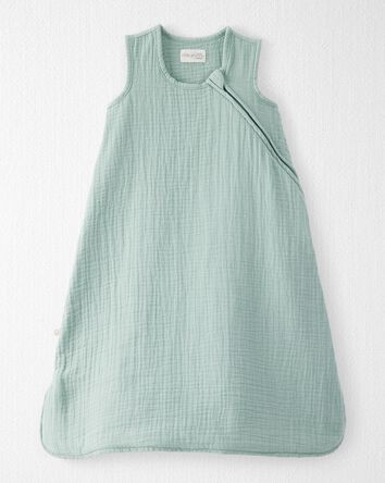 Baby Organic Cotton Gauze Wearable Blanket in Green, 