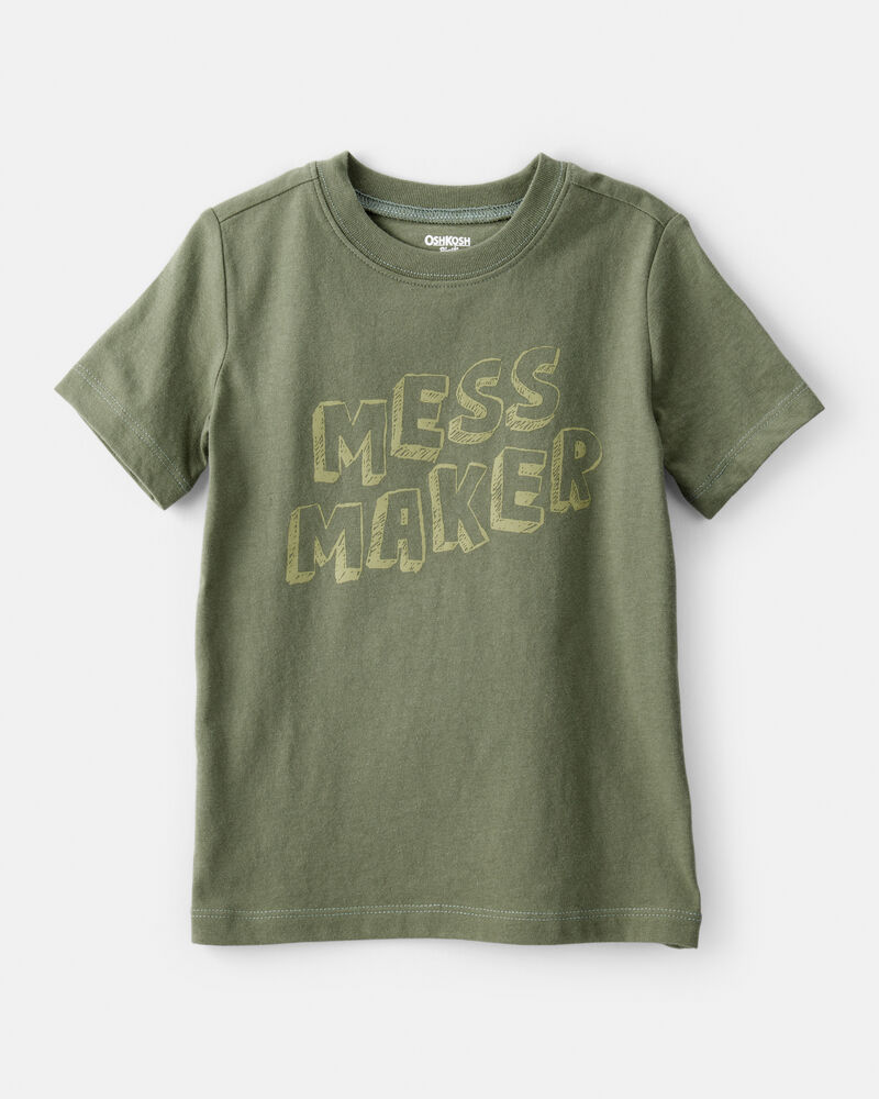 Toddler Boy Mess Maker Short-Sleeve Graphic Tee - Green, image 1 of 3 slides