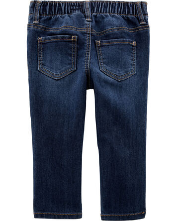 Dark Wash Super Skinny-Leg Jeans, 