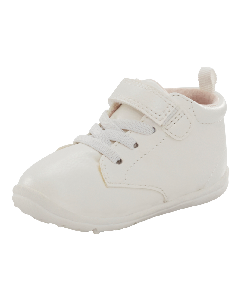  Every Step® First Walker Floral High-Top Sneakers - White, image 6 of 7 slides