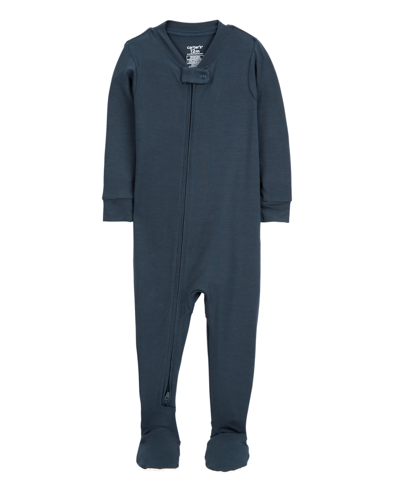 Baby Zip-Up PurelySoft 1-Piece Pajamas, image 1 of 5 slides