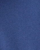 Baby Boy Solid Fleece Quarter Zip Sweatshirt - Navy, image 2 of 3 slides