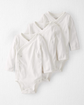 Baby 3-Pack Organic Cotton Snap Bodysuits, 