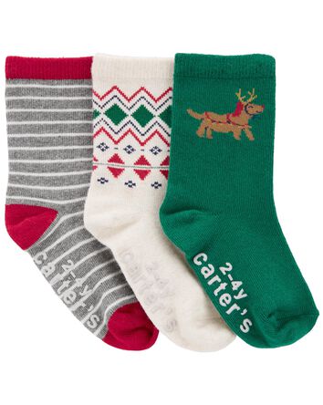 Toddler 3-Pack Holiday Socks, 