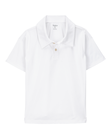 Kid Active Uniform Polo Shirt in Moisture Wicking BeCool™ Fabric - White, 