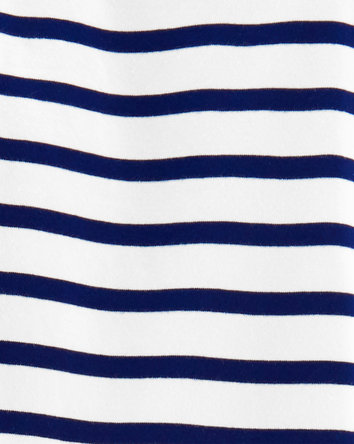 Kid Striped Cotton Stretch Leggings, 
