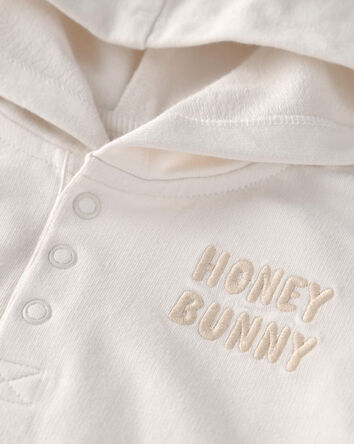 Baby Organic Cotton Bubble with Bunny Ears, 