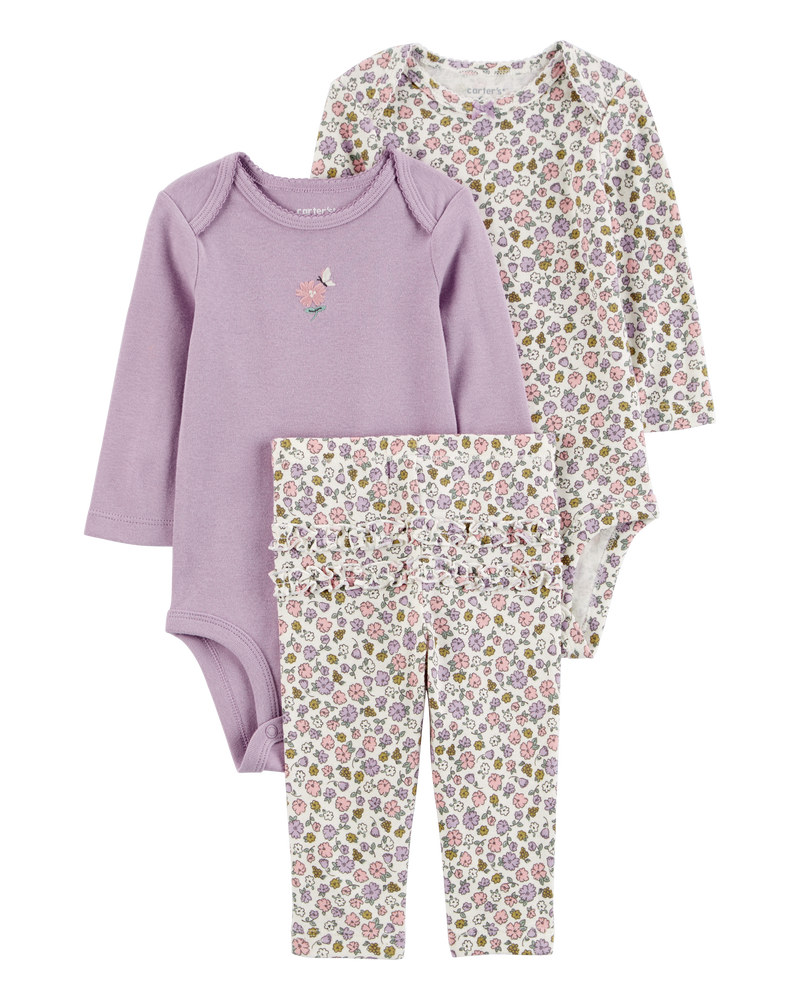 Baby 3-Piece Floral Little Character Set, image 1 of 4 slides