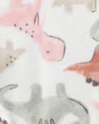 Toddler 1-Piece Dinosaur Fleece Footie Pajamas, image 3 of 5 slides