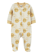Baby Lion 2-Way Zip Cotton Blend Sleep & Play Pajamas, image 1 of 4 slides