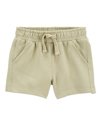 Baby Pull-On French Terry Shorts - Tan, 