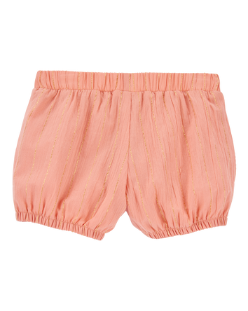Baby Boho Chic Pull-On Woven Shorts - Orange, 