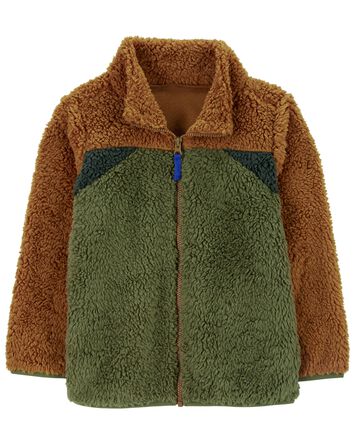 Sherpa Fleece Zip-Up Jacket, 