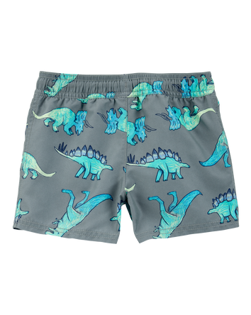 Toddler Boy Dinosaur Swim Trunks - Green, 