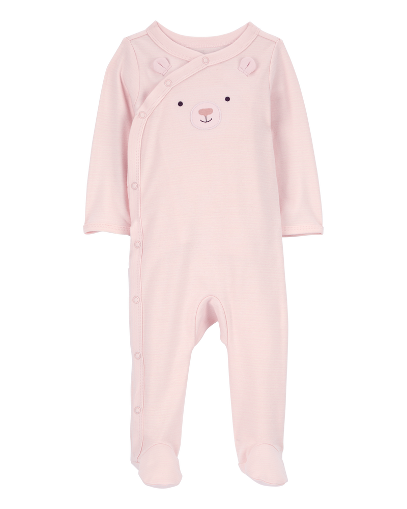 Baby Bear Snap-Up Cotton Sleep & Play Pajamas, image 1 of 3 slides