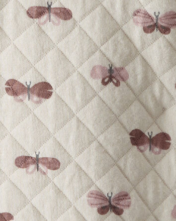 Baby Organic Cotton Quilted Double Knit Butterfly Jumpsuit, 