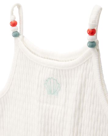 Toddler Seashell Ribbed Tank Top, 