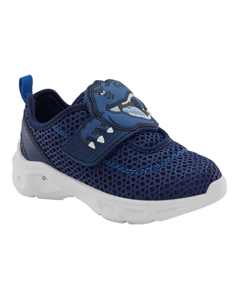 Toddler Dinosaur Light-Up Athletic Sneakers - Navy, image 1 of 8 slides