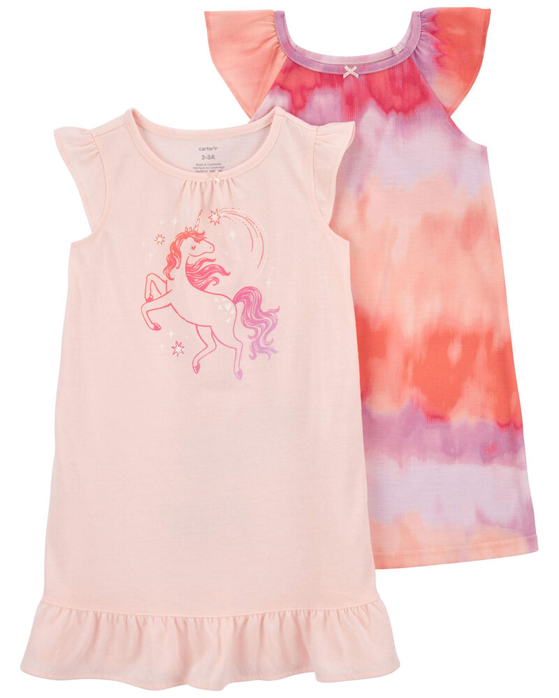 Kid 2-Pack Unicorn Dresses, image 1 of 4 slides