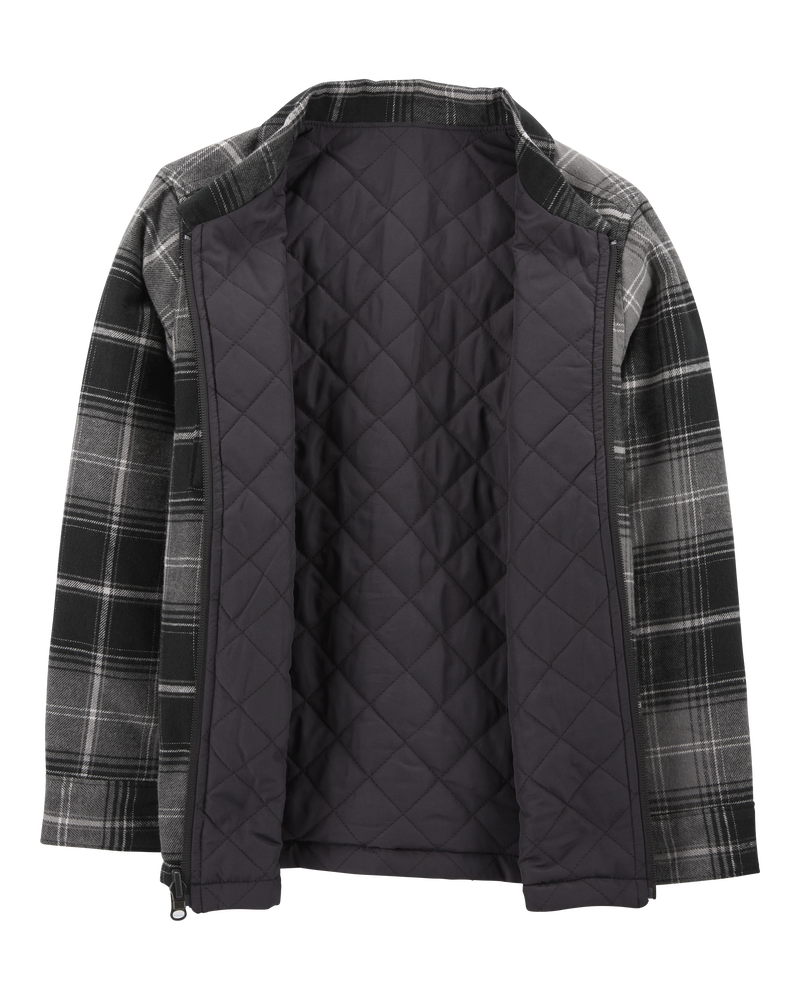 Kid Reversible Flannel Jacket - Black, image 3 of 6 slides