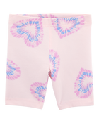 Baby Heart Print Bike Shorts - Pink, image 1 of 4 slides