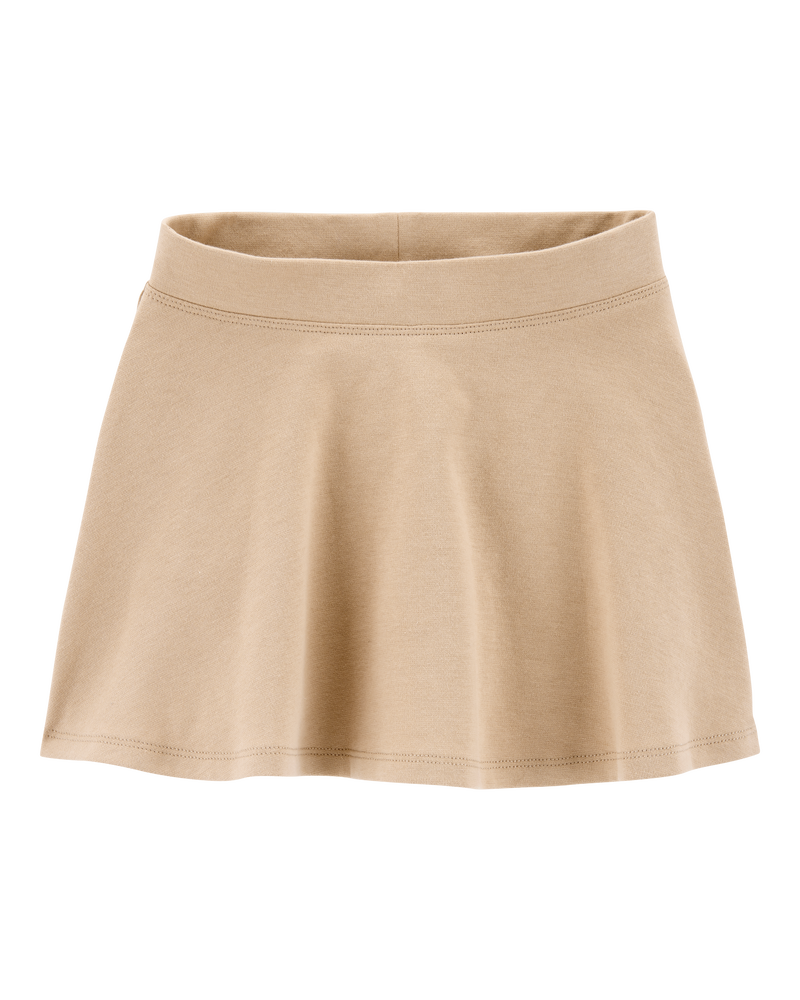 Toddler Ponte Knit Uniform Skirt - Khaki, image 1 of 4 slides
