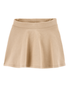 Toddler Ponte Knit Uniform Skirt - Khaki, image 1 of 4 slides