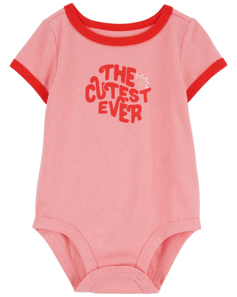 Baby The Cutest Ever Cotton Bodysuit, image 1 of 3 slides