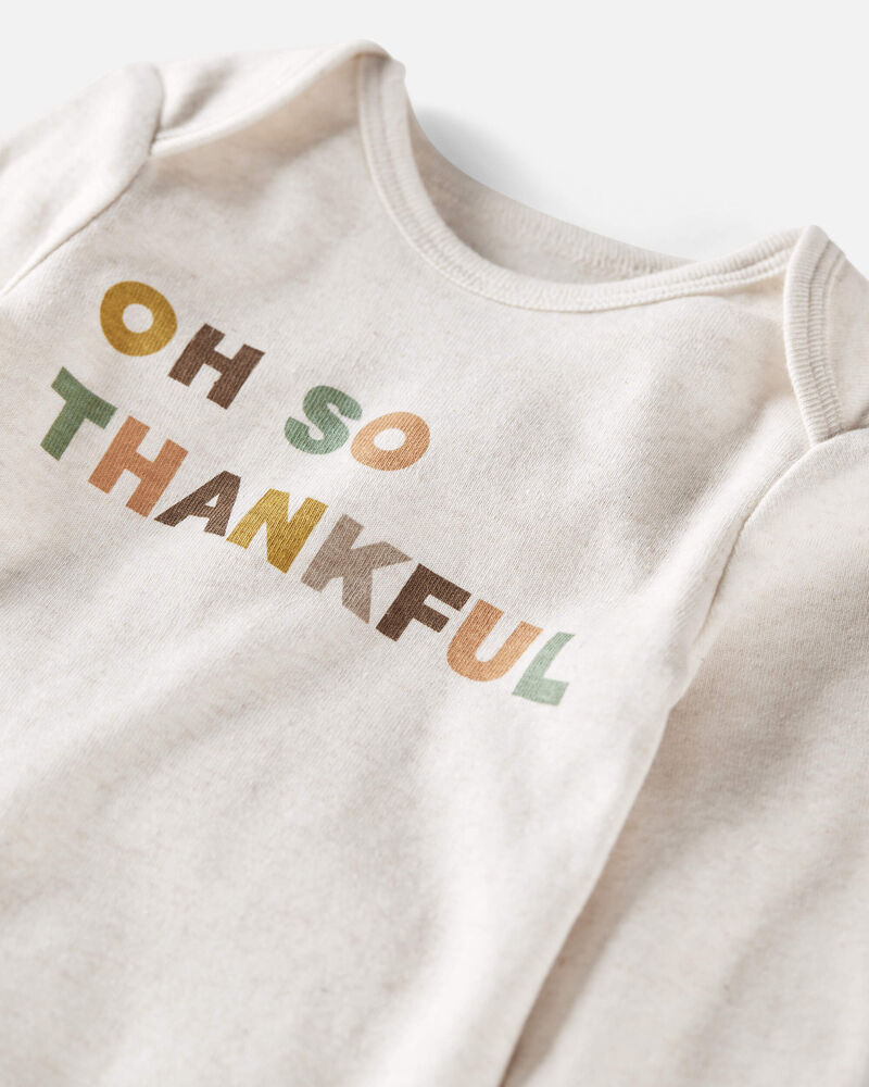 Baby 2-Piece Organic Cotton Oh So Thankful Set, image 2 of 5 slides