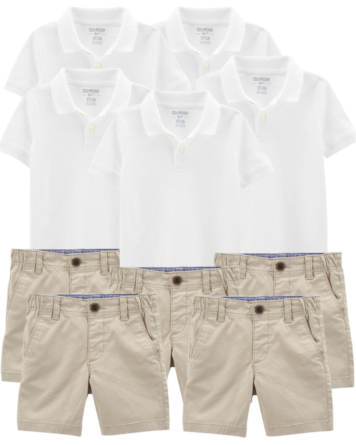 Multi Uniform Shirt and Shorts Set
