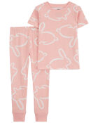 Toddler 2-Piece Bunny 100% Snug Fit Cotton Pajamas, image 1 of 3 slides