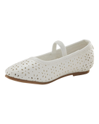 Toddler Floral Ballet Flats - White, image 7 of 7 slides