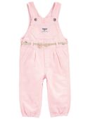 Pink - Baby Hickory Stripe Overalls