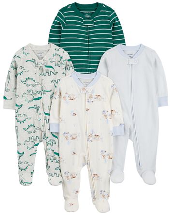 Baby 4-Pack 2-Way Zip Sleep & Plays, 